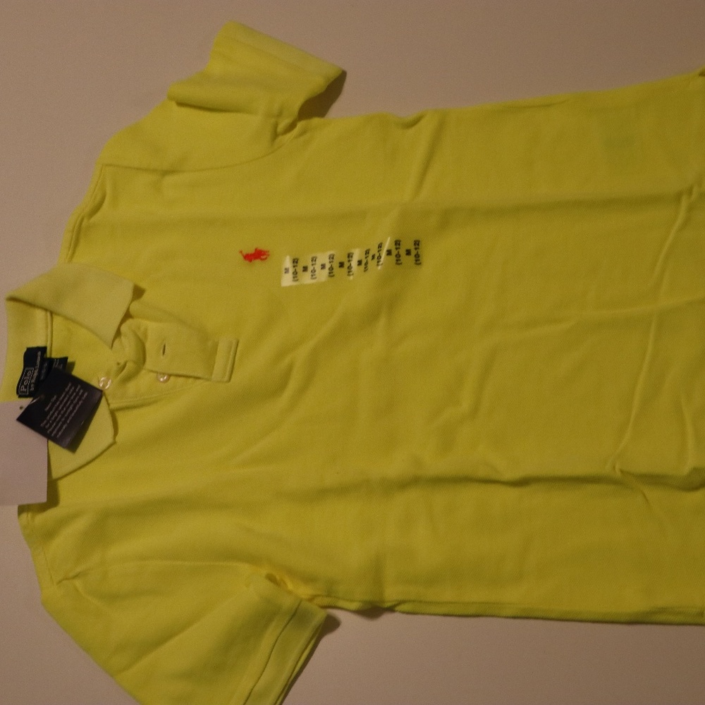 NWT Ralph Lauren Boys Polo Neon Yellow Sz10-12